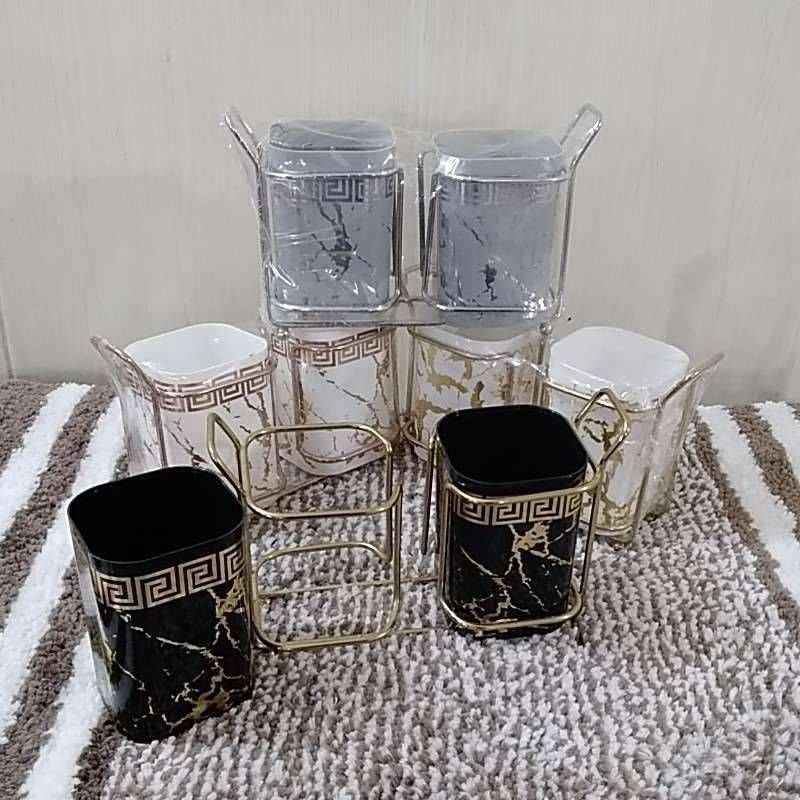 جا قاشقی دوقلو رومیزی مربع 502506