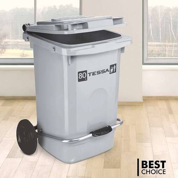 سطل زباله پدال دار 80لیتری تسا 502202