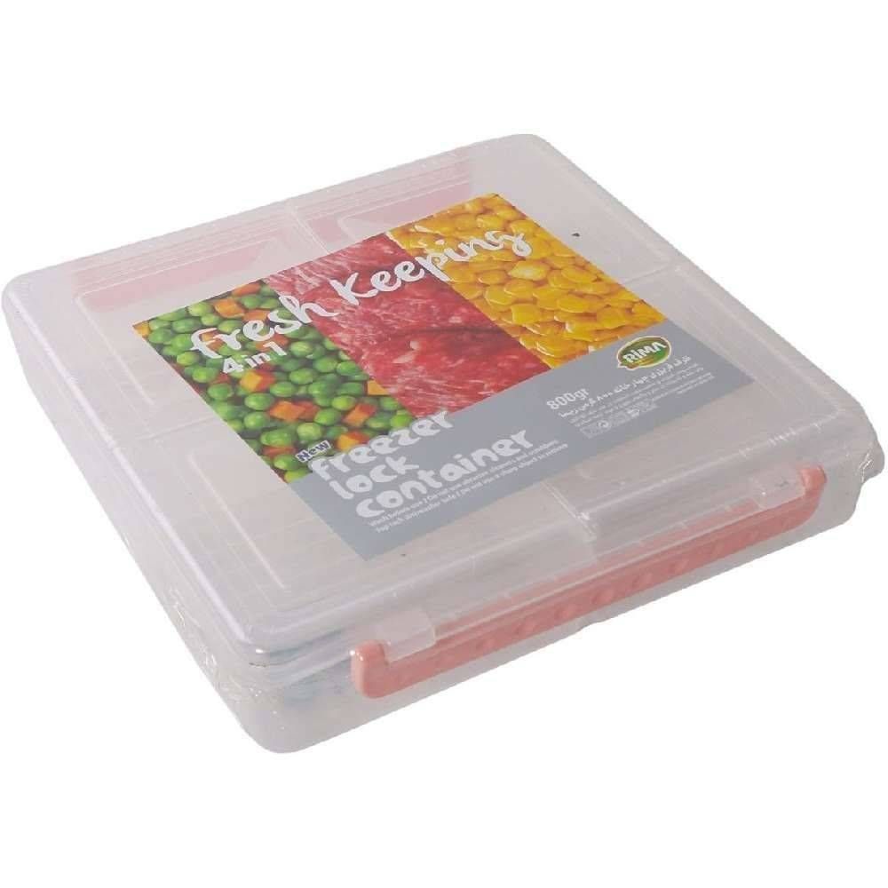 ظرف فریزری چهارخانه800گرمی ریما 502688